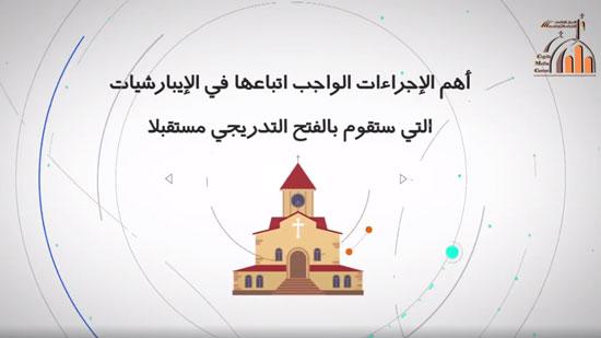 الكنيسة تنشر فيديو توضيحي لإجراءات فتح الكنائس