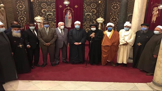 وزيرا أوقاف مصر والسودان يزوران الكنيسة المعلقة
