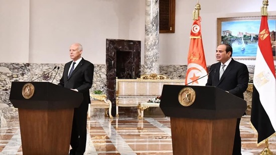 نص كلمة الرئيس السيسي خلال المؤتمر الصحفي المشترك مع نظيره التونسي بقصر الاتحادية