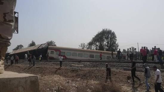 ١٠9 مصابين في حادث القطار