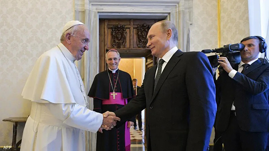 البابا فرنسيس والرئيس بوتين 